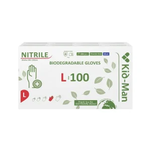 Bioloģiski sadalāmie nitrila cimdi N100, izmērs L