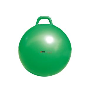 Fizioterapijas bumba HOPPER zaļa 55 cm. ar rokturi un pumpi