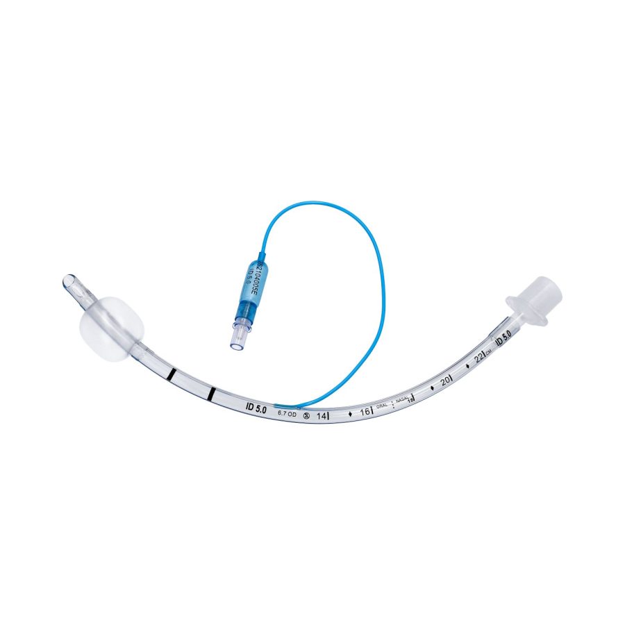 Endotraheālā zonde ar manšeti, sterils 5,0 mm, satur ftalātus