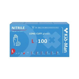 Gari nitrila cimdi, N100, izmērs L