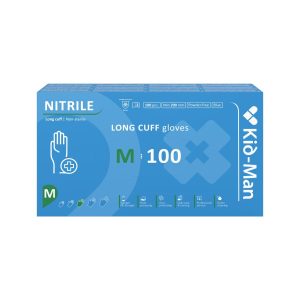 Gari nitrila cimdi, N100, izmērs M