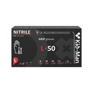 Nitrila cimdi melni, N50, izmērs L