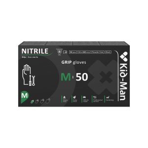 Nitrila cimdi melni, N50, izmērs M