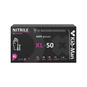 Nitrila cimdi melni, N50, izmērs XL