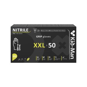Nitrila cimdi melni, N50, izmērs XXL