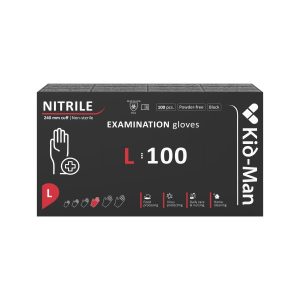 Nitrila cimdi melni, N100, izmērs L