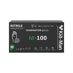 Nitrila cimdi melni, N100, izmērs M