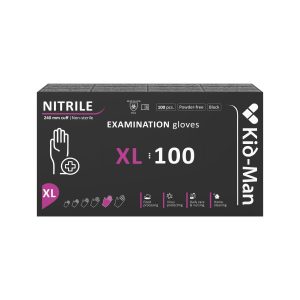 Nitrila cimdi melni, N100, izmērs XL